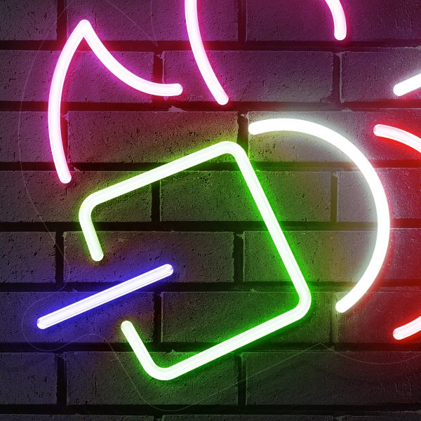 GrillGlow | Đèn LED Neon Xiên Nướng Lửa Đỏ