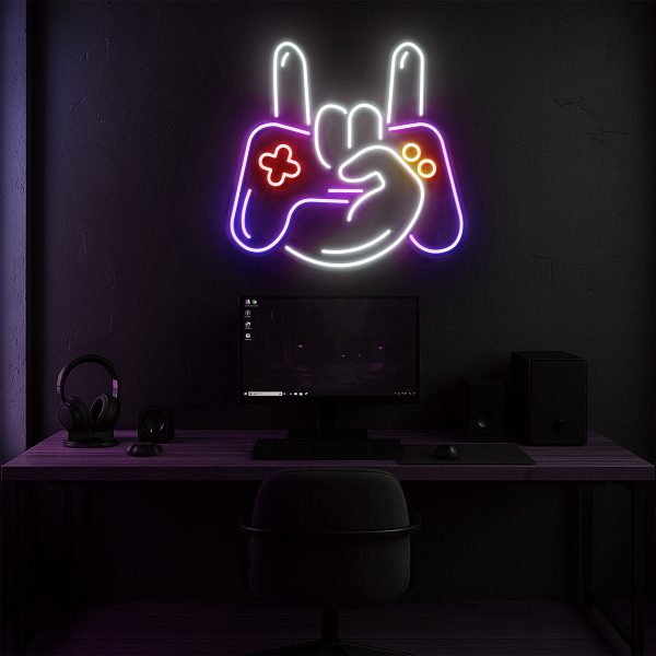 GameHand | Đèn LED Neon Biểu Tượng Game Thủ Chất Lừ