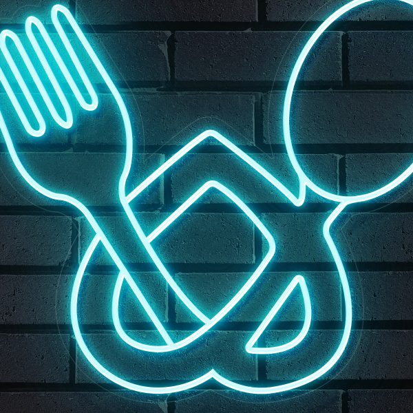 HeartFork | Đèn LED Neon Muỗng Nĩa Liên Kết Tình Yêu