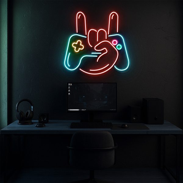 GameHand | Đèn LED Neon Biểu Tượng Game Thủ Chất Lừ