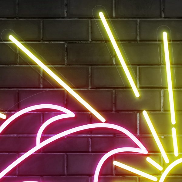 TropicWave | Đèn LED Neon Sóng Biển & Mặt Trời Cách Điệu