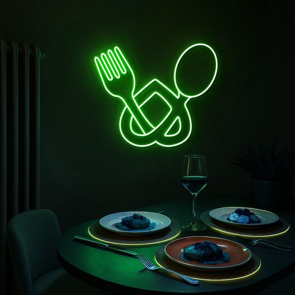 HeartFork | Đèn LED Neon Muỗng Nĩa Liên Kết Tình Yêu