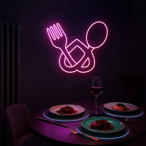 HeartFork | Đèn LED Neon Muỗng Nĩa Liên Kết Tình Yêu