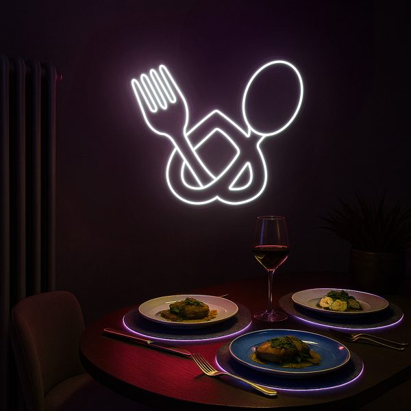 HeartFork | Đèn LED Neon Muỗng Nĩa Liên Kết Tình Yêu