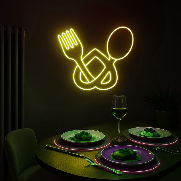 HeartFork | Đèn LED Neon Muỗng Nĩa Liên Kết Tình Yêu