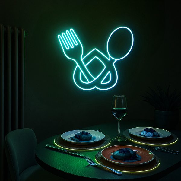 HeartFork | Đèn LED Neon Muỗng Nĩa Liên Kết Tình Yêu