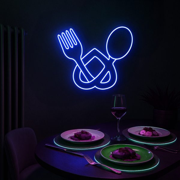 HeartFork | Đèn LED Neon Muỗng Nĩa Liên Kết Tình Yêu