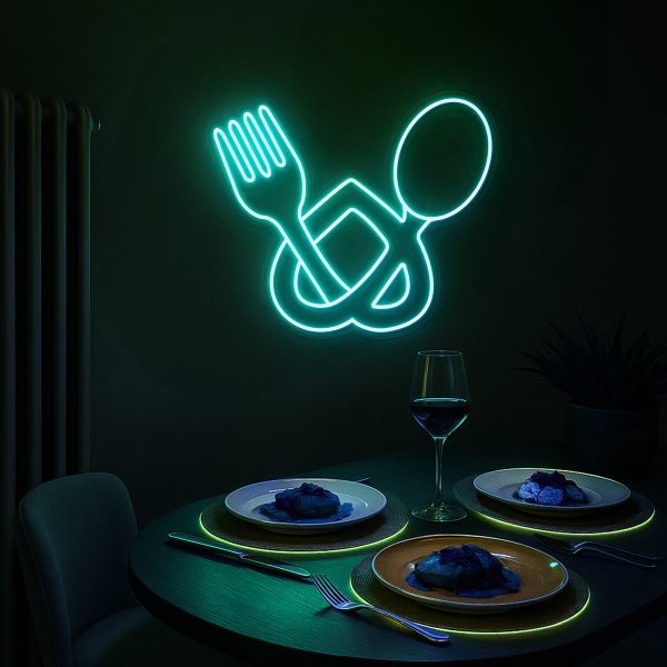 HeartFork | Đèn LED Neon Muỗng Nĩa Liên Kết Tình Yêu