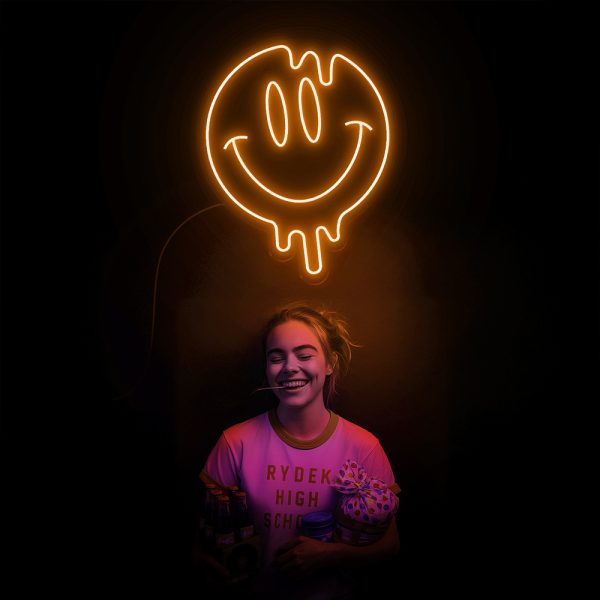Smiley Melt | Đèn LED Neon Mặt Cười Tan Chảy 😄💧