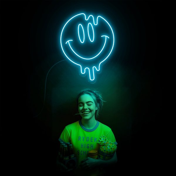 Smiley Melt | Đèn LED Neon Mặt Cười Tan Chảy 😄💧