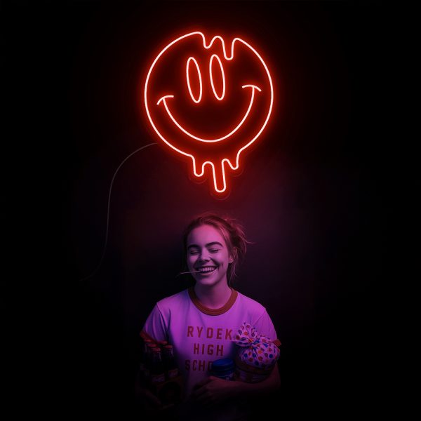 Smiley Melt | Đèn LED Neon Mặt Cười Tan Chảy 😄💧