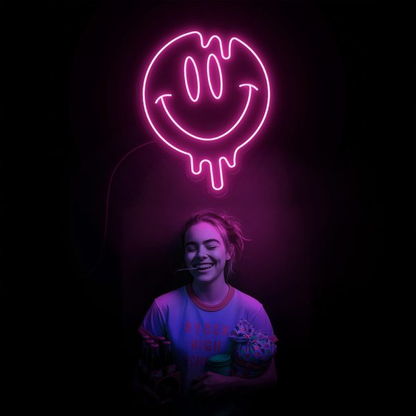 Smiley Melt | Đèn LED Neon Mặt Cười Tan Chảy 😄💧