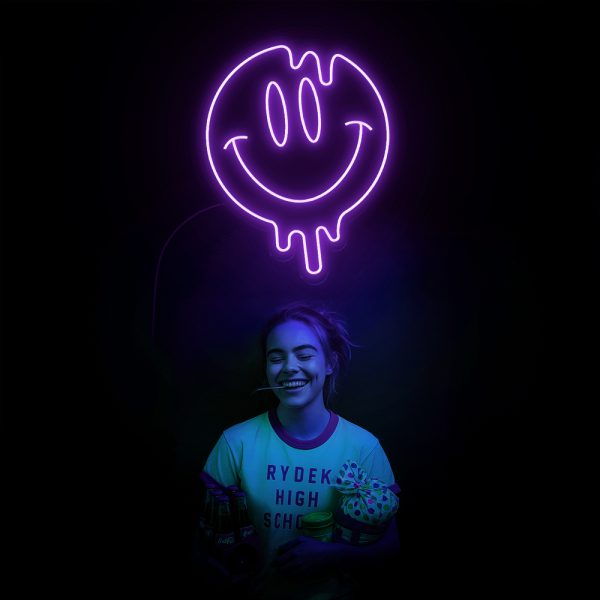 Smiley Melt | Đèn LED Neon Mặt Cười Tan Chảy 😄💧