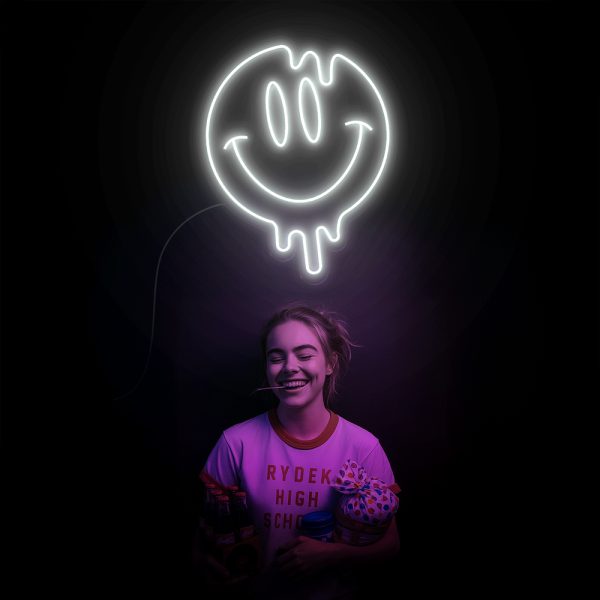 Smiley Melt | Đèn LED Neon Mặt Cười Tan Chảy 😄💧