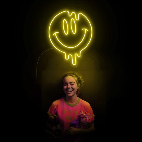 Smiley Melt | Đèn LED Neon Mặt Cười Tan Chảy 😄💧