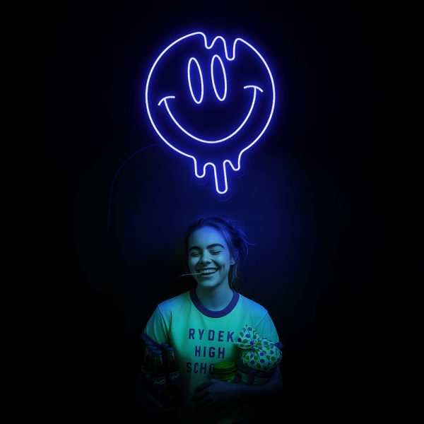 Smiley Melt | Đèn LED Neon Mặt Cười Tan Chảy 😄💧