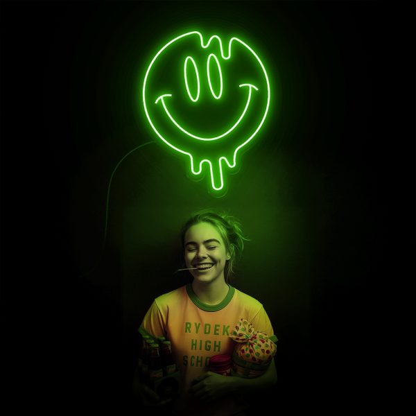 Smiley Melt | Đèn LED Neon Mặt Cười Tan Chảy 😄💧