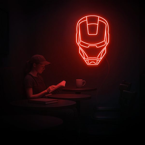 Iron Glow | Đèn LED Neon Mặt Nạ Iron Man