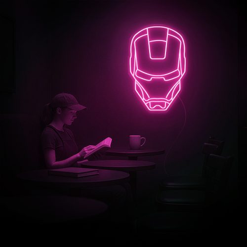 Iron Glow | Đèn LED Neon Mặt Nạ Iron Man