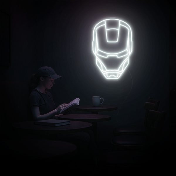 Iron Glow | Đèn LED Neon Mặt Nạ Iron Man