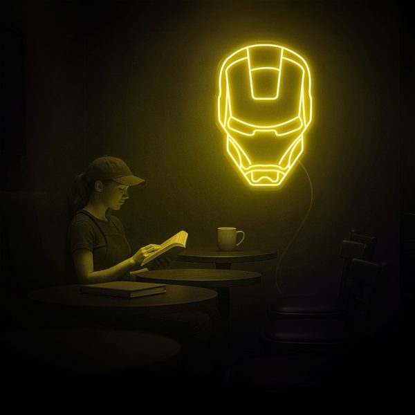 Iron Glow | Đèn LED Neon Mặt Nạ Iron Man