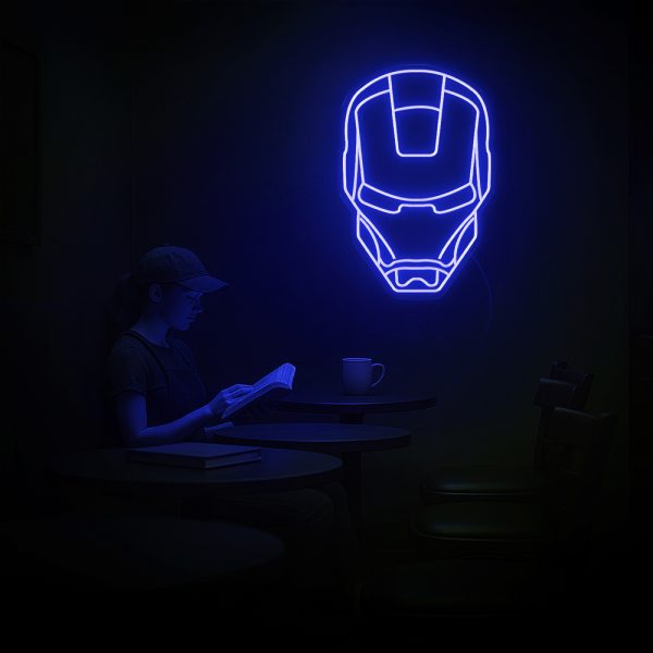 Iron Glow | Đèn LED Neon Mặt Nạ Iron Man