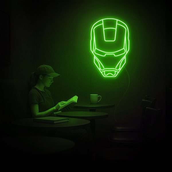 Iron Glow | Đèn LED Neon Mặt Nạ Iron Man