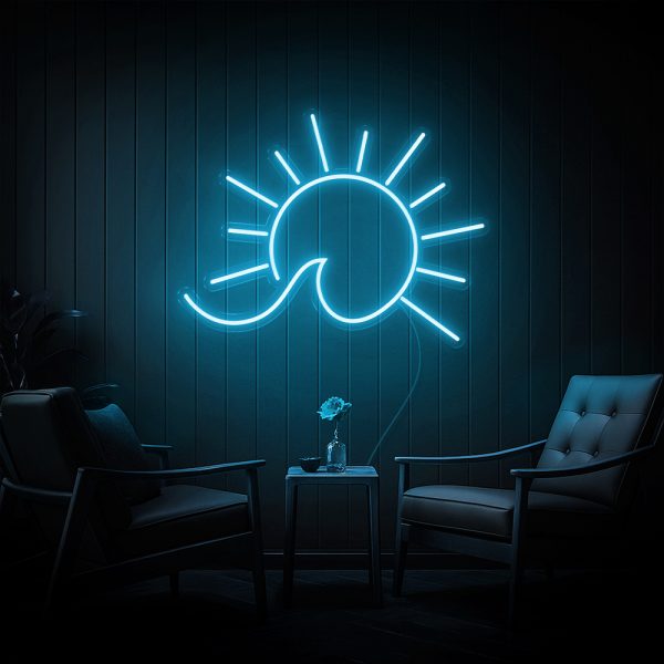 SunWave | Đèn LED Neon Mặt Trời & Sóng Biển Cách Điệu