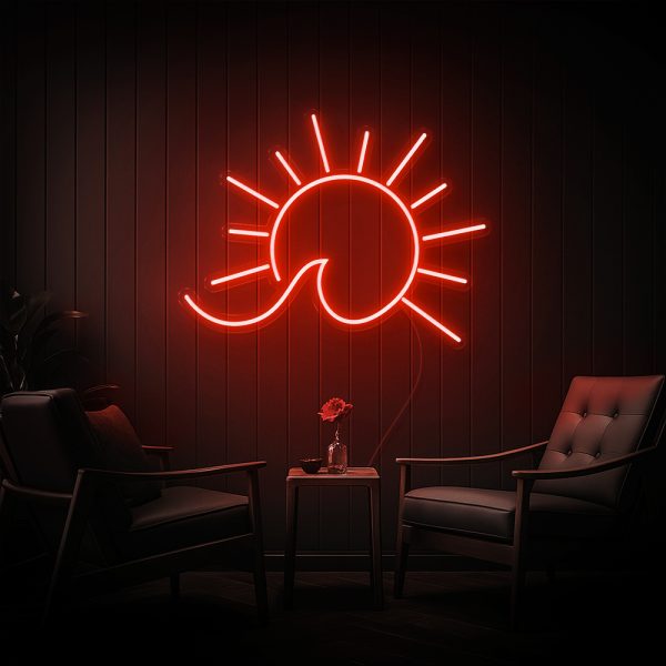 SunWave | Đèn LED Neon Mặt Trời & Sóng Biển Cách Điệu