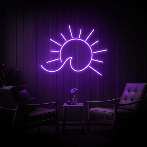 SunWave | Đèn LED Neon Mặt Trời & Sóng Biển Cách Điệu