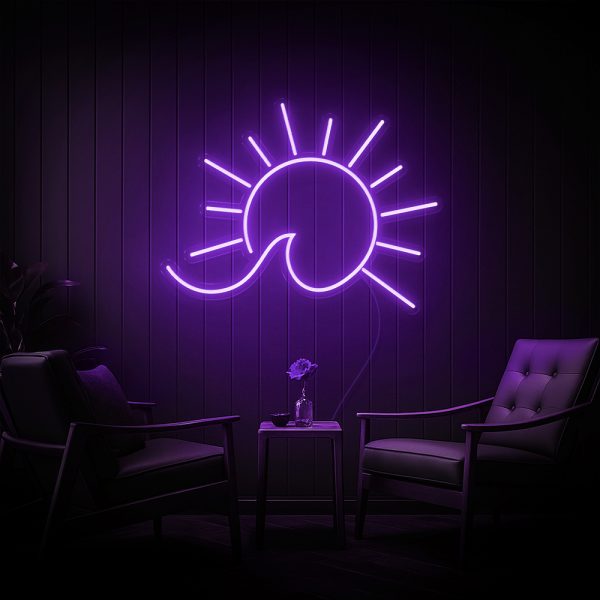 SunWave | Đèn LED Neon Mặt Trời & Sóng Biển Cách Điệu