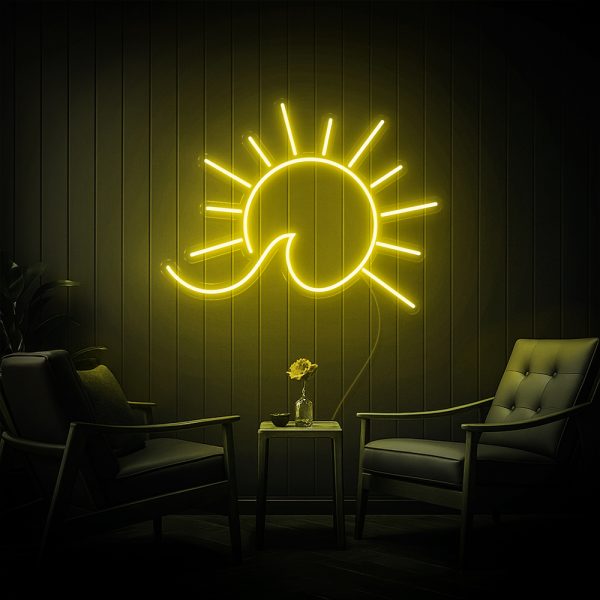 SunWave | Đèn LED Neon Mặt Trời & Sóng Biển Cách Điệu