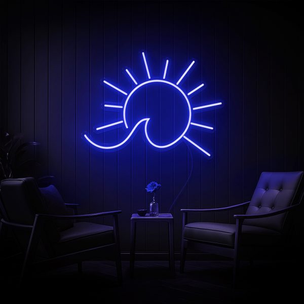 SunWave | Đèn LED Neon Mặt Trời & Sóng Biển Cách Điệu