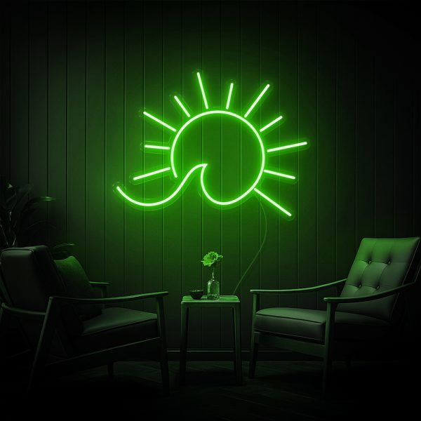 SunWave | Đèn LED Neon Mặt Trời & Sóng Biển Cách Điệu