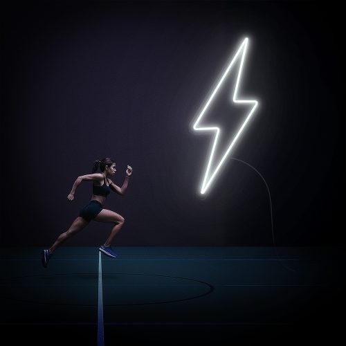 Sấm Sét On Air | Đèn LED Neon Tia Sét Trắng Năng Lượng ⚡