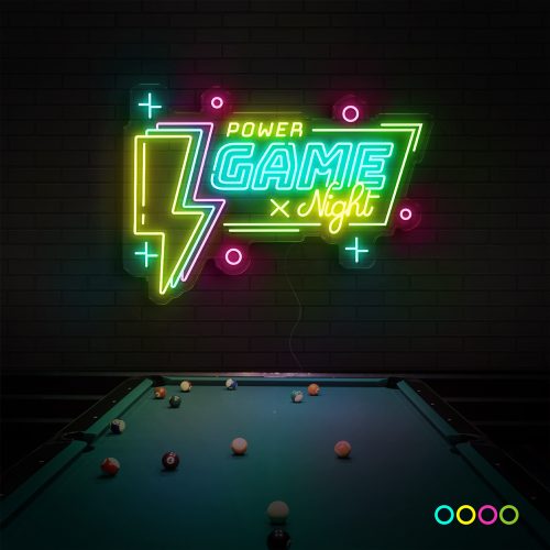 🎱 POWER GAME x Night – Bùng cháy đêm vui cùng bảng hiệu LED neon cực chất!